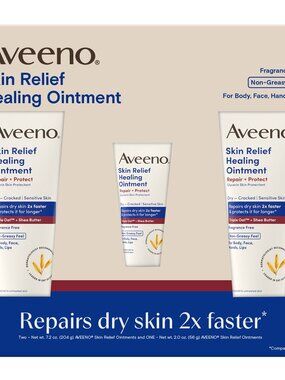 Aveeno Skin Relief Healing Ointment (3-Pack) 7.2 oz, 2-Pack + 2 oz, NWB